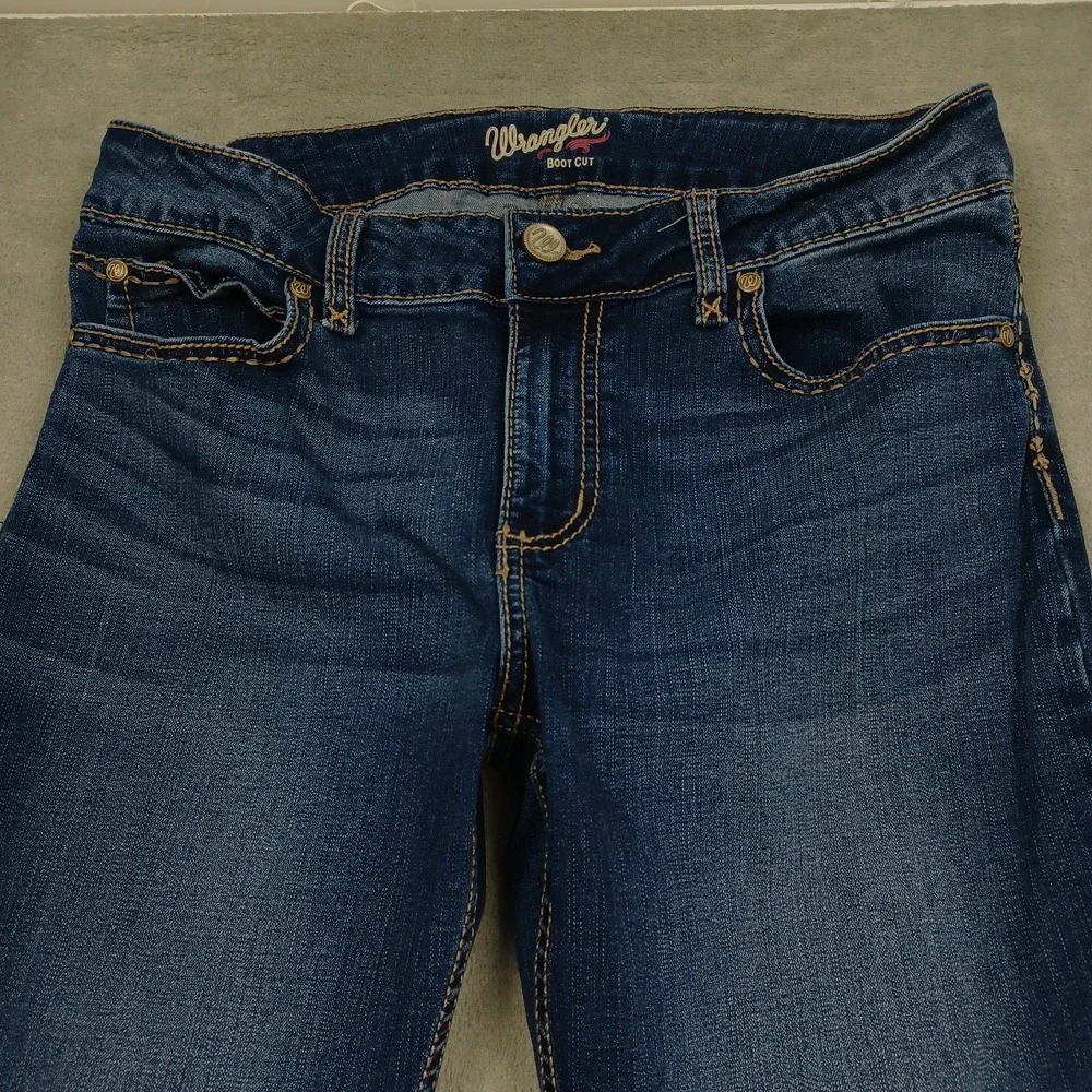 Wrangler Jeans Womens 30 Blue Denim Bootcut Western Workwear Casual